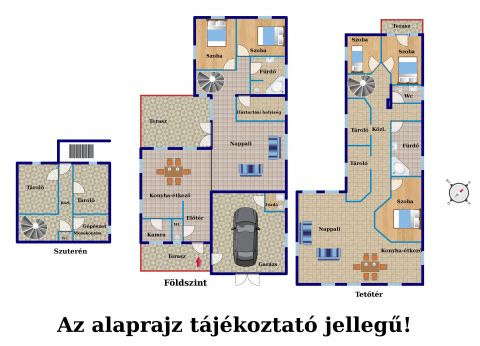 Eladó Ház 1171 Budapest 17. kerület Rákoscsabán kivételes lehetőség. 3 szintes családi ház akár több generációnak is!