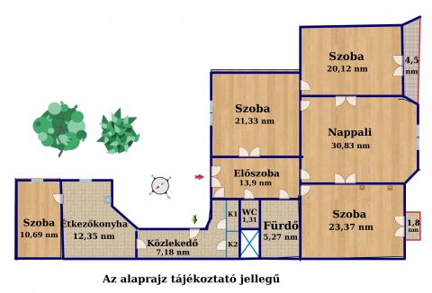 Eladó Lakás 1095 Budapest 9. kerület , Szép polgári házban a körútnál  4+1 szobás, 2 bejárattal rendelkező lakás
