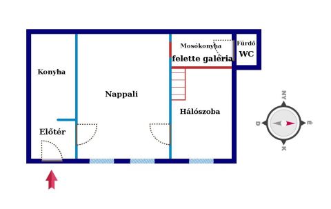 Eladó Lakás 1089 Budapest 8. kerület Világos, emeleti, felújított, nappali + hálós lakás a Baross utcában