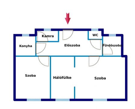 Eladó Lakás 2800 Tatabánya Nyugodt környék, kb. 200 m2 kert, alacsony rezsi