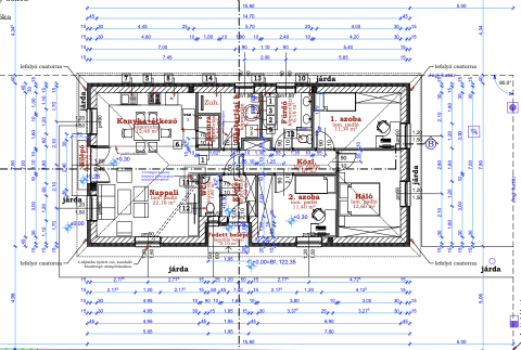 Eladó Ház 2700 Cegléd 96 m2-es új-építésű, nappali + 4 szobás, hőszivattyús családi ház 820 m2-es telken