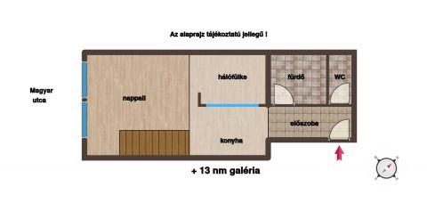Eladó Lakás 1053 Budapest 5. kerület Magyar utcára néző - galéria, berendezett - RITKASÁG ! 