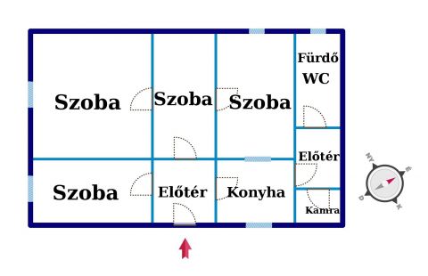 Eladó Ház 6100 Kiskunfélegyháza Saját udvarral és garázzsal rendelkező ház a Kossuthvárosban