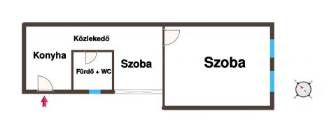 Eladó Ház 6100 Kiskunfélegyháza Belvárosi másfél szobás, világos nagyszobával, tárolóval