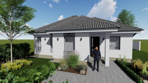 Eladó Ház 6034 Helvécia , Nappali + 3 szobás ÚJ ÉPÍTÉSŰ családi ház - 380 nm telek