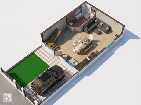 Eladó Lakás 1196 Budapest 19. kerület , Felújított, belső kétszintes, udvarkapcsolattal, gk beállóva