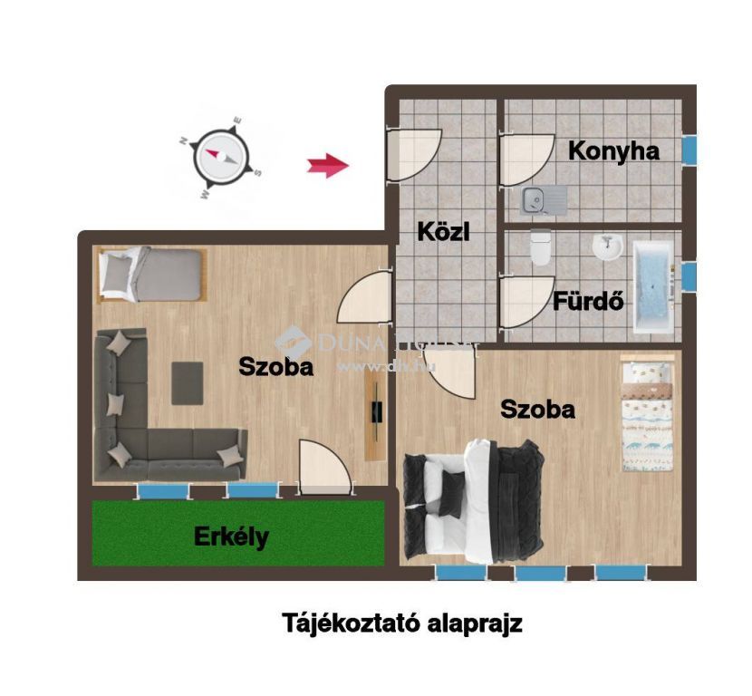 3000 Hatvan , Erkélyes lakás kiváló közlekedéssel — 1/17