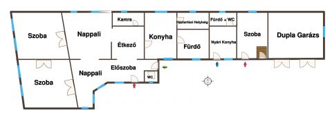 Eladó Ház 6100 Kiskunfélegyháza Belvárosi exkluzív 203 m2-es ház dupla garázzsal