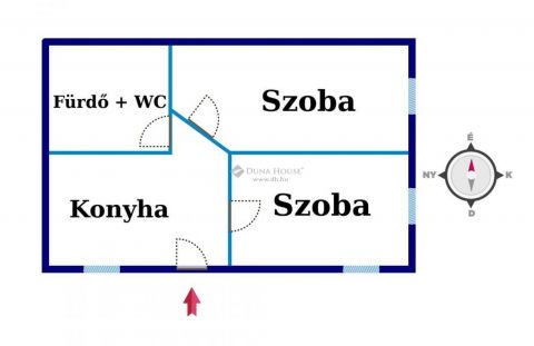 Eladó Ház 6100 Kiskunfélegyháza Leválasztott 2 szobás, felújított ház a központhoz közel