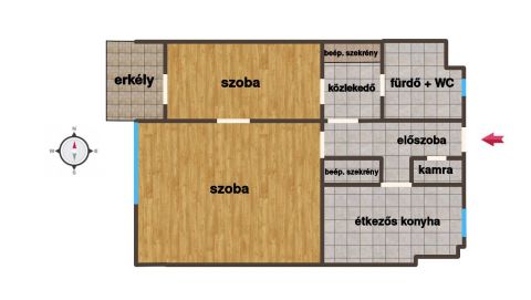 Eladó Lakás 1071 Budapest 7. kerület Panorámás, felújított, 2 szobás, erkélyes lakás