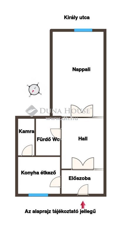 1061 Budapest 6. kerület , Király utcában 2. emeleti utcai 54 nm es lakás eladó — 1/26