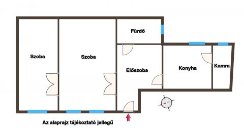 Eladó Lakás 1072 Budapest 7. kerület Nagy Diófa utcában 2. emeleti 2 szobás lakás Eladó