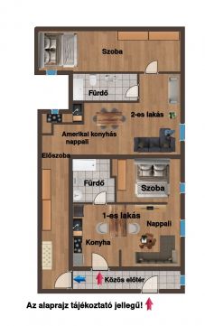 Eladó Lakás 1066 Budapest 6. kerület Teréz krt.-on 2 felújított,berendezett lakás egyben
