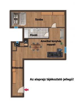 Eladó Lakás 1066 Budapest 6. kerület A Nyugatinál 2 szobás emeleti lakás