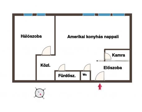 Eladó Lakás 6000 Kecskemét , Homokbányán, tágas, világos, 2 szobás lakás autóbeállóval