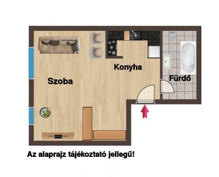 Kiadó Lakás 1095 Budapest 9. kerület Lurdynál 1 szobás lakás