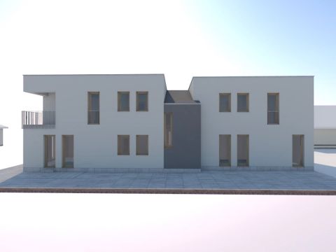 Eladó Lakás 2200 Monor Újépítésű társasházi fsz.-i lakás kerttel Monoron